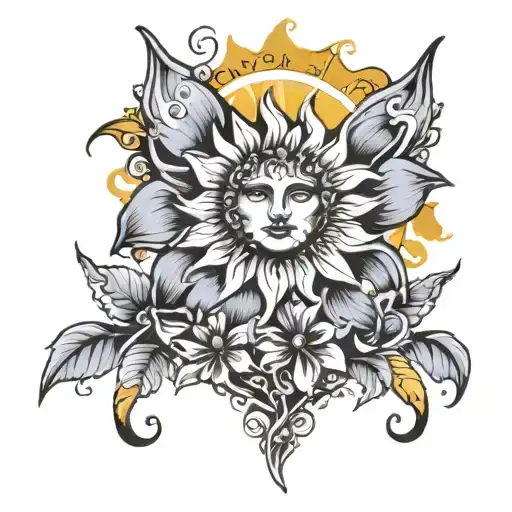 Sun Mythology Flowers Wrapped