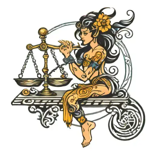 Tribal Libra Zodiac Sign