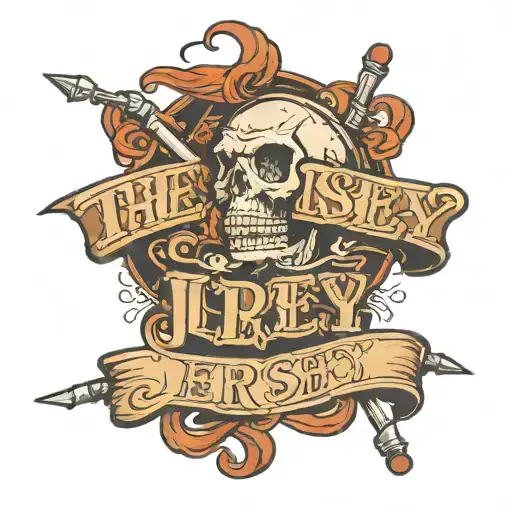 The Word Jersey Written With A Microphone Cord