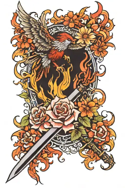 Phoenix Sword Pulling Ground Flowers