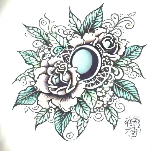 Black Pearl Green Lace