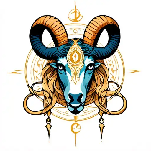 Aries Libra Taurus Zodiac Symbol Intertwined Within