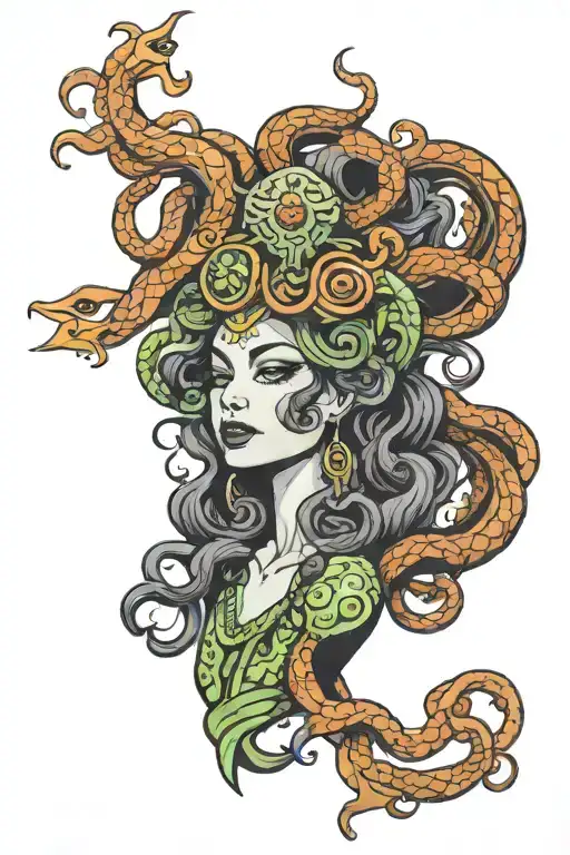 Ix Chel Medusa Holding The Head