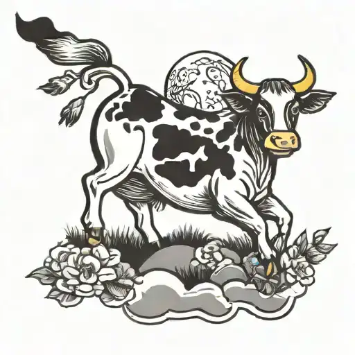 Cow Jumping Over The Moon