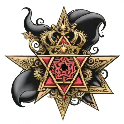 Turkish Female Ruler Crown And Star Of David