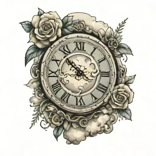 Roman Numerals Representing Important Dates With The Sky As The Background