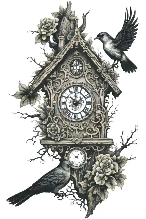 Forest With Cuckoo Clock