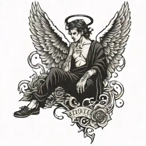 Fallen Angel With Words Controlled Chaos