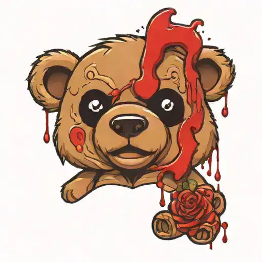 Teddy Bear With Blood