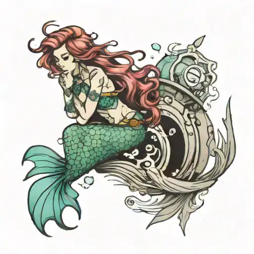 Mermaid In A Shipwreck