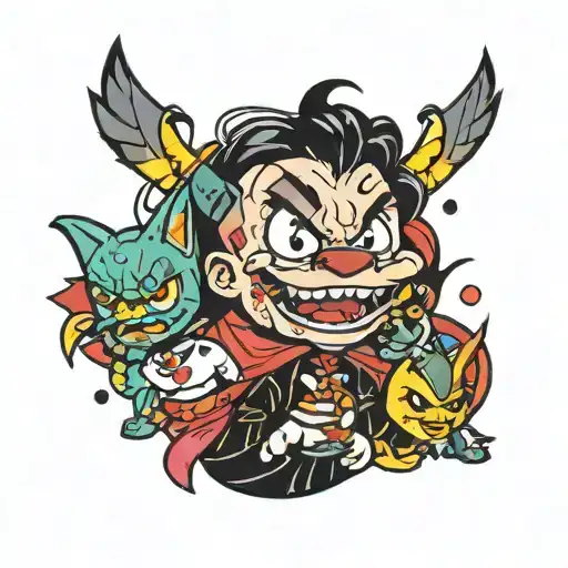 90S Cartoon Style Cartoon Collage