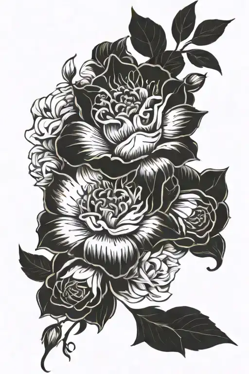 Sleeve Of February April August And September Birth Flower