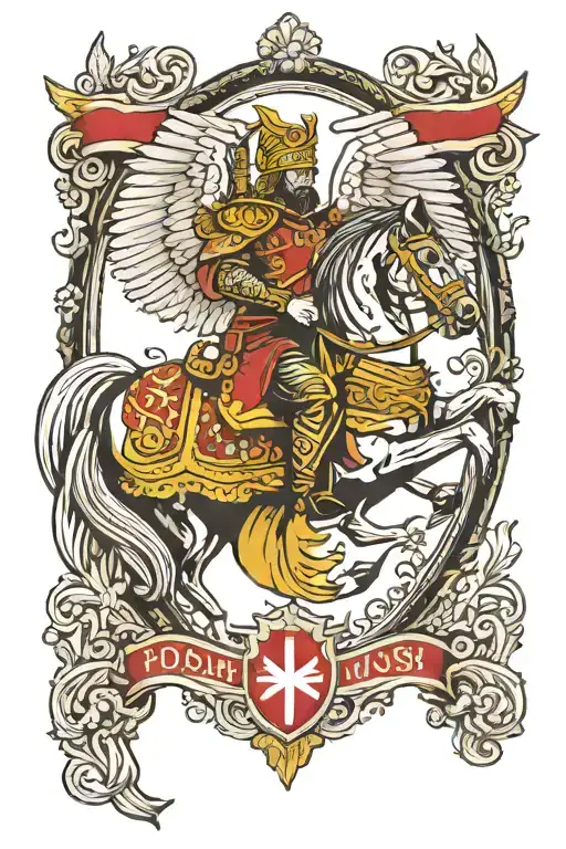 Polish Winged Hussar Irish Catholic Harp