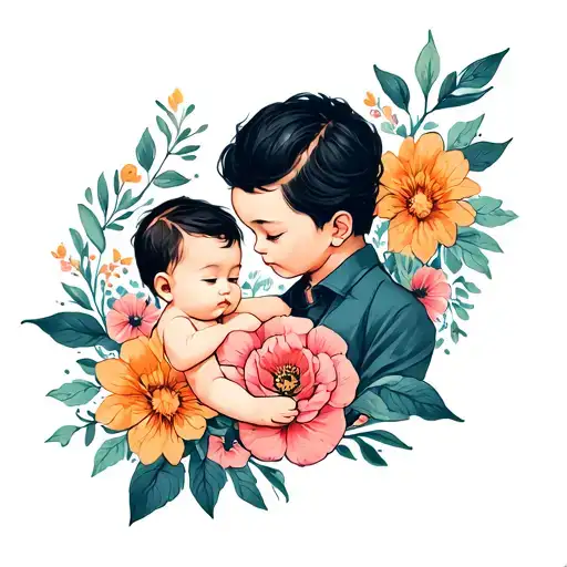 June Flowe And Baby Boy