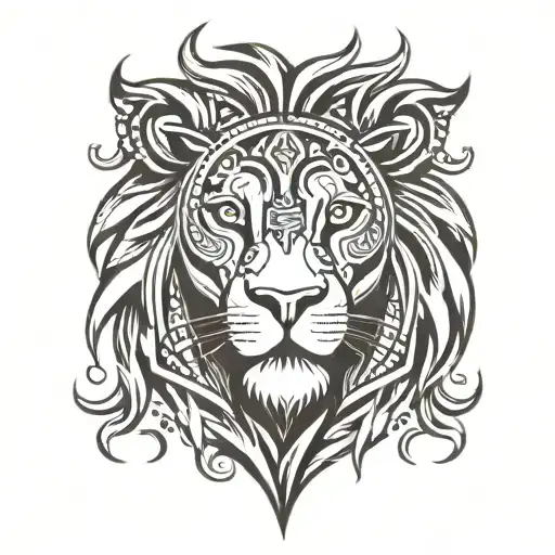 Lion Head Cover Tribal