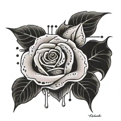 Rose's With Morse Code In The Petals Floating In Water