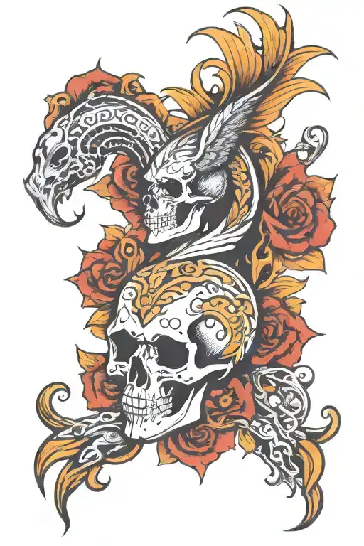 Male Tattoo Representing Rebirth And Confidence