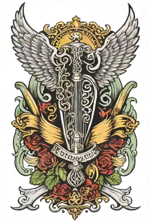 Polish Hussar Wings Irish Harp