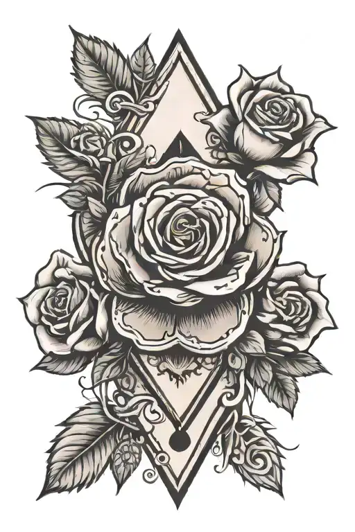 Ace Of Spades Rose Wrapped