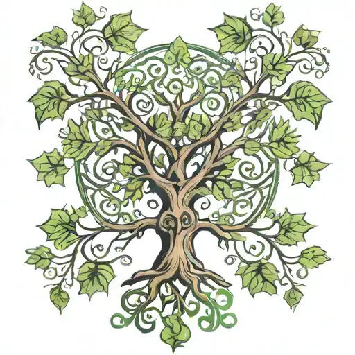 Tree Of Life With Green Man