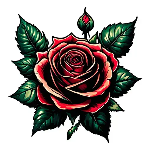 Rose Tattoo With The Name Eden