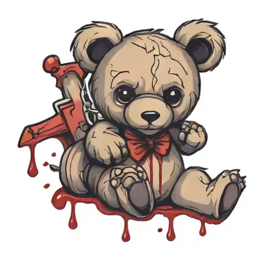 Teddy Bear With Blood
