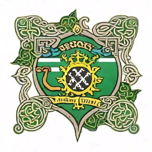 Sierra Leone Flag Through Celtic Flag