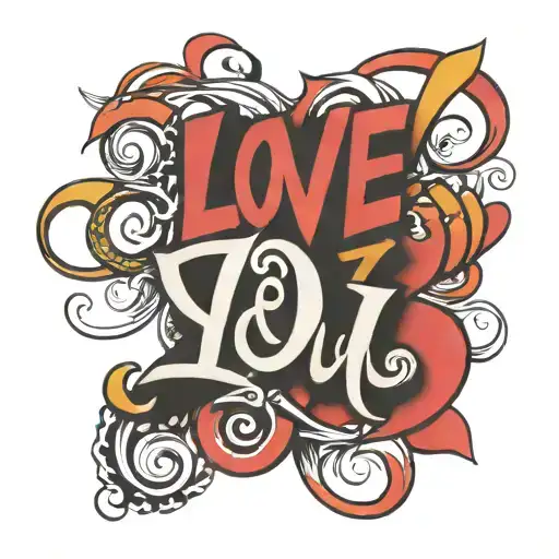 Lettering Design Featuring Love You
