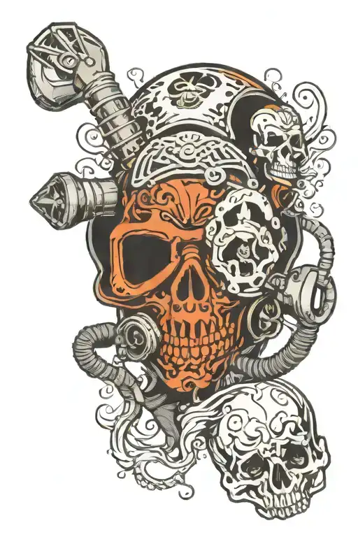 Scuba Diving Mask With Skull