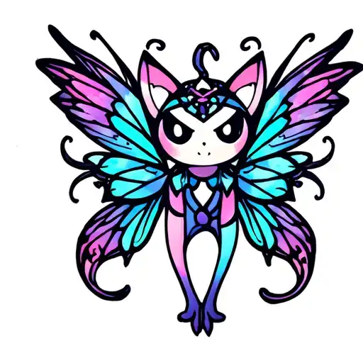 Mew Pokemon Fairy Wings Spread