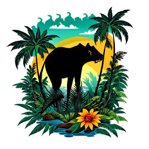 African Jungle Background