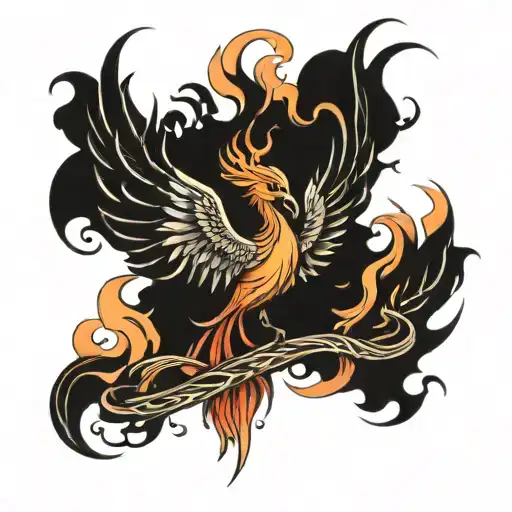 A Phoenix Rising From The Ashes Symbolizing Overcoming