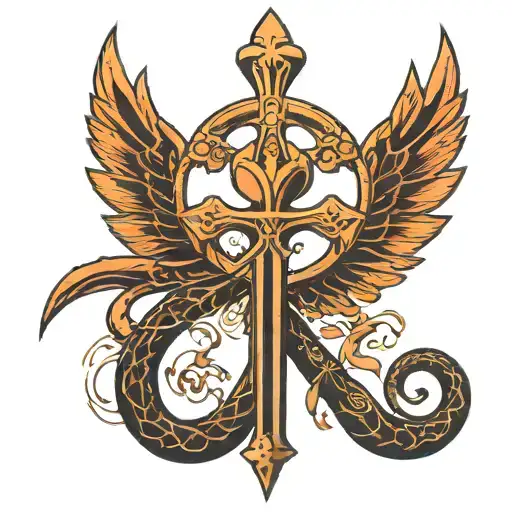 Negative Space Ankh Sleeve