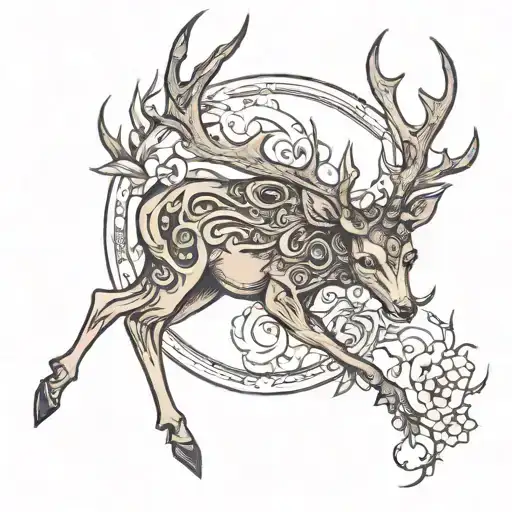 Deer With A Devilish Atmosphere