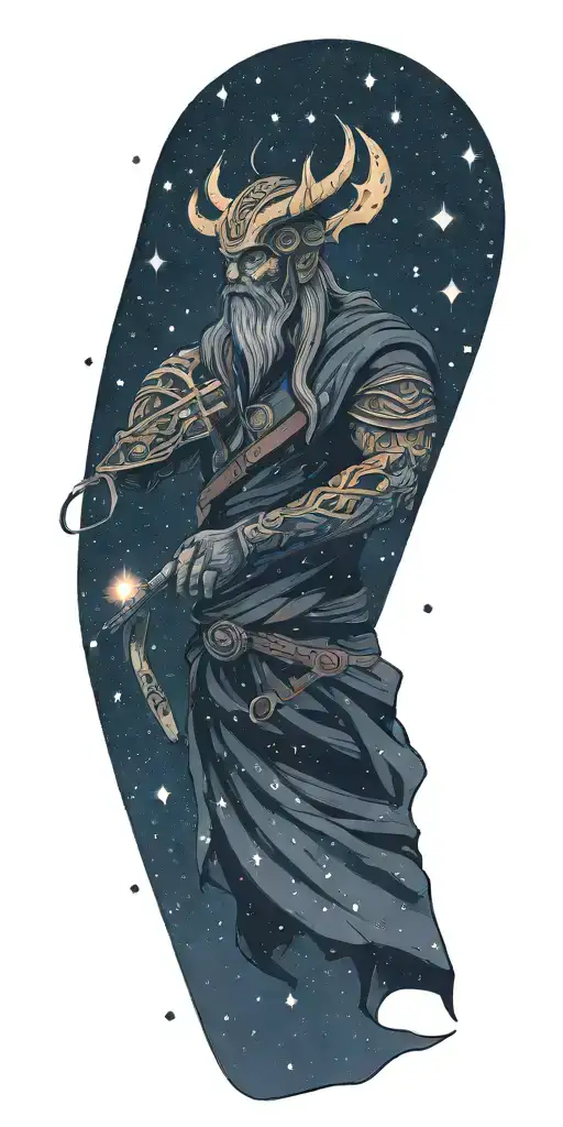 Norse God In A Galaxy Filled With Stars
