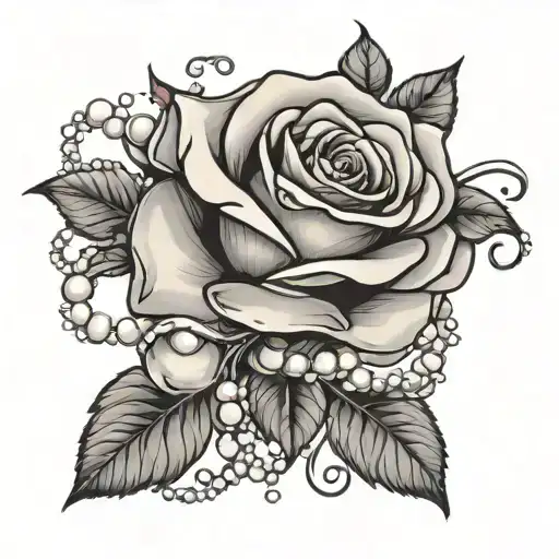 Rose With Pearls Inside