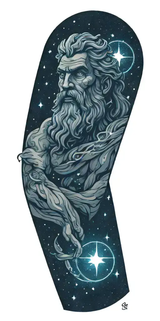 Zeus In A Galaxy Filled With Stars