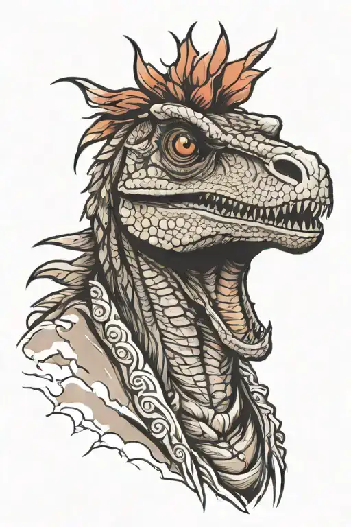 Velociraptor Portrait Style