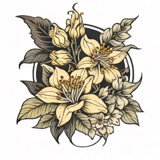 Birth Flower Intertwined For July And October Birth Flower