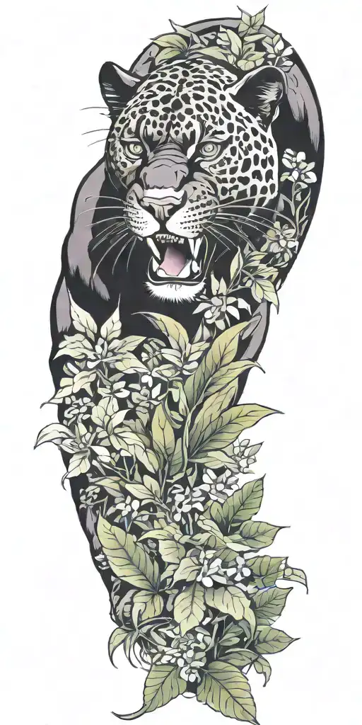 Panther In A Jungle Setting