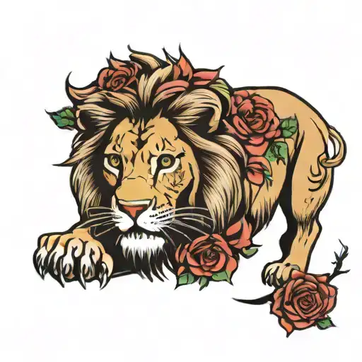 Rose Avec Lion Wearing