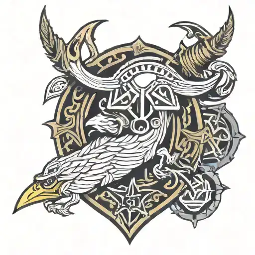 Viking Symbols Police Officer