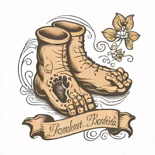 Baby Footprint With Birth Details