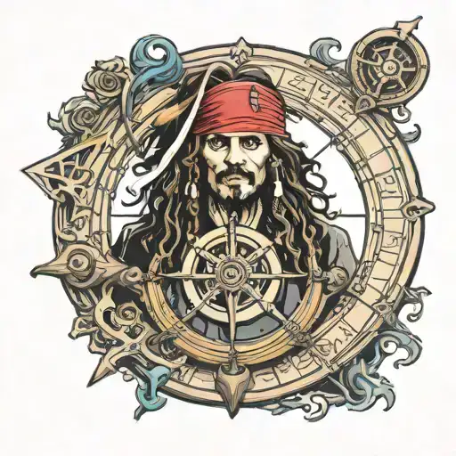 Lord Ring Card With Jack Sparrow Compass