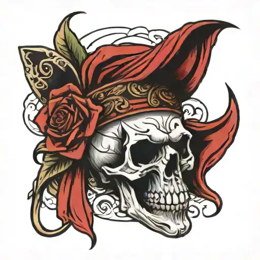 Skull With Bandanas