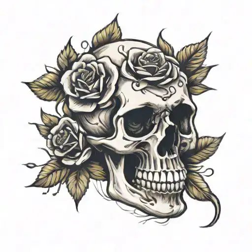 Skull And Rose
