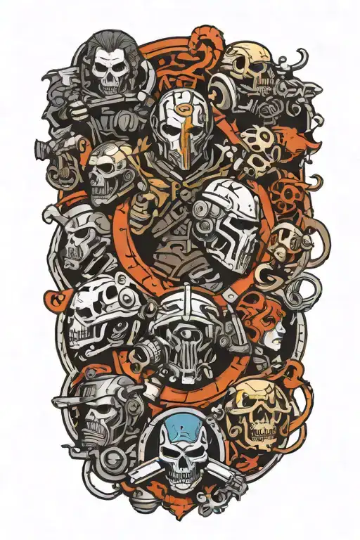 Collage Games Fallout Witcher Doom Cod Gears Of War