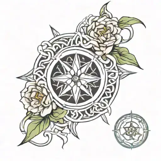 Celtic Knot Compass Lotus Flower
