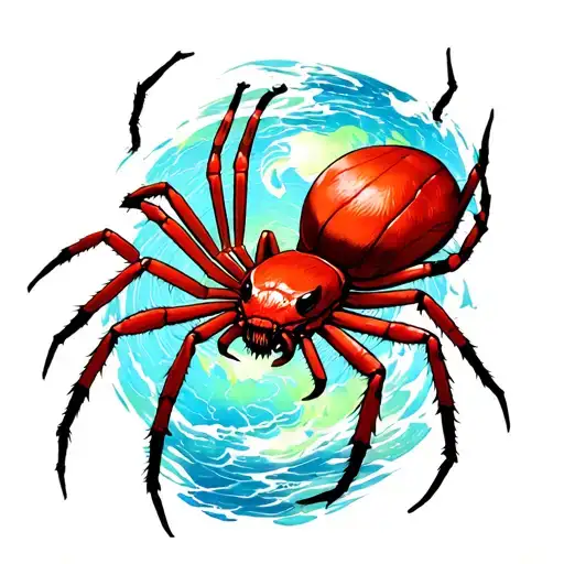 Australia Red Back Spider Ocean
