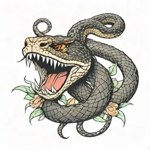 Snake Skin And Cobra Head